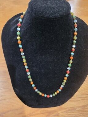Women's Vintage Round Bead Necklace